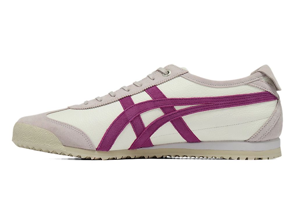 Onitsuka Tiger Mexico 66 Unisex Sneakers – Cream Light Gray Purple Stripe