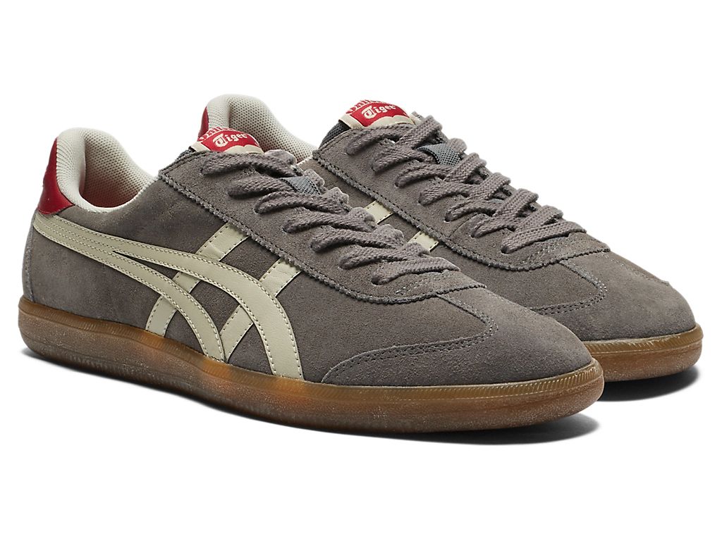 Onitsuka Tiger Tokuten Unisex Sneakers – Dark Grey / Cream / Red