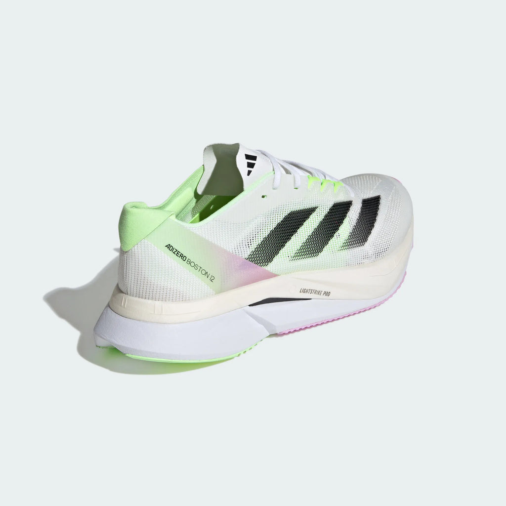 Adidas Adizero Boston 12 Off-White / Lime Green / Pink