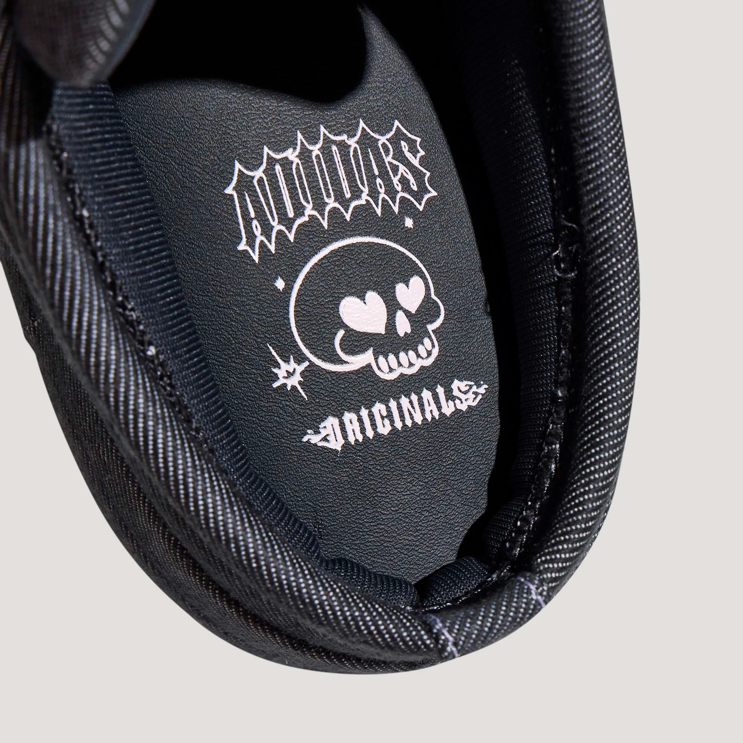 Adidas Campus Platform Mule Black Denim / Pink Embroidery
