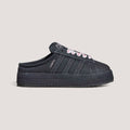 Adidas Campus Platform Mule Black Denim / Pink Embroidery