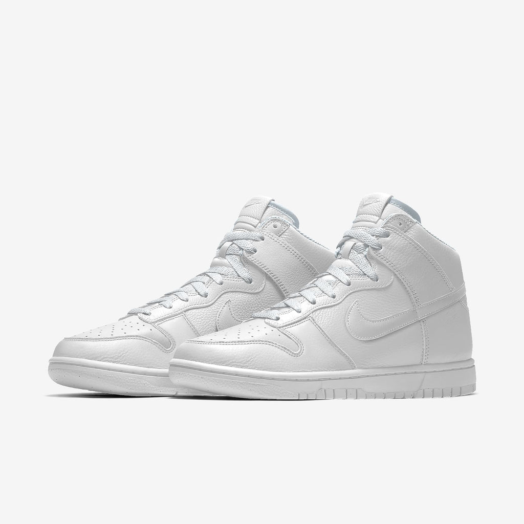Nike Dunk High Triple White Leather Sneakers