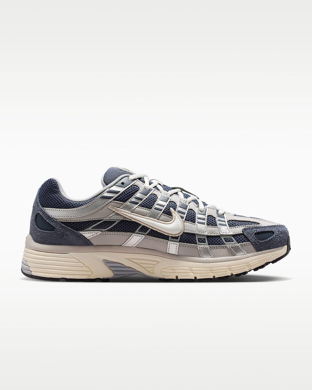 Nike P-6000 – Navy / Beige / Grey Mesh Athletic Sneakers
