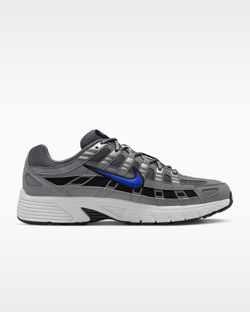 Nike P-6000 – Grey / Black / Blue Mesh Athletic Sneakers