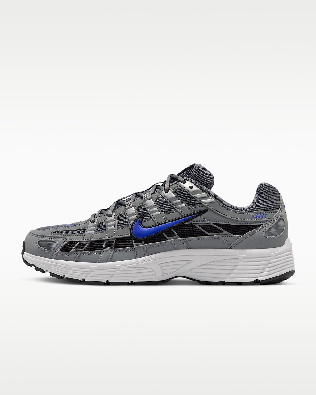 Nike P-6000 – Grey / Black / Blue Mesh Athletic Sneakers