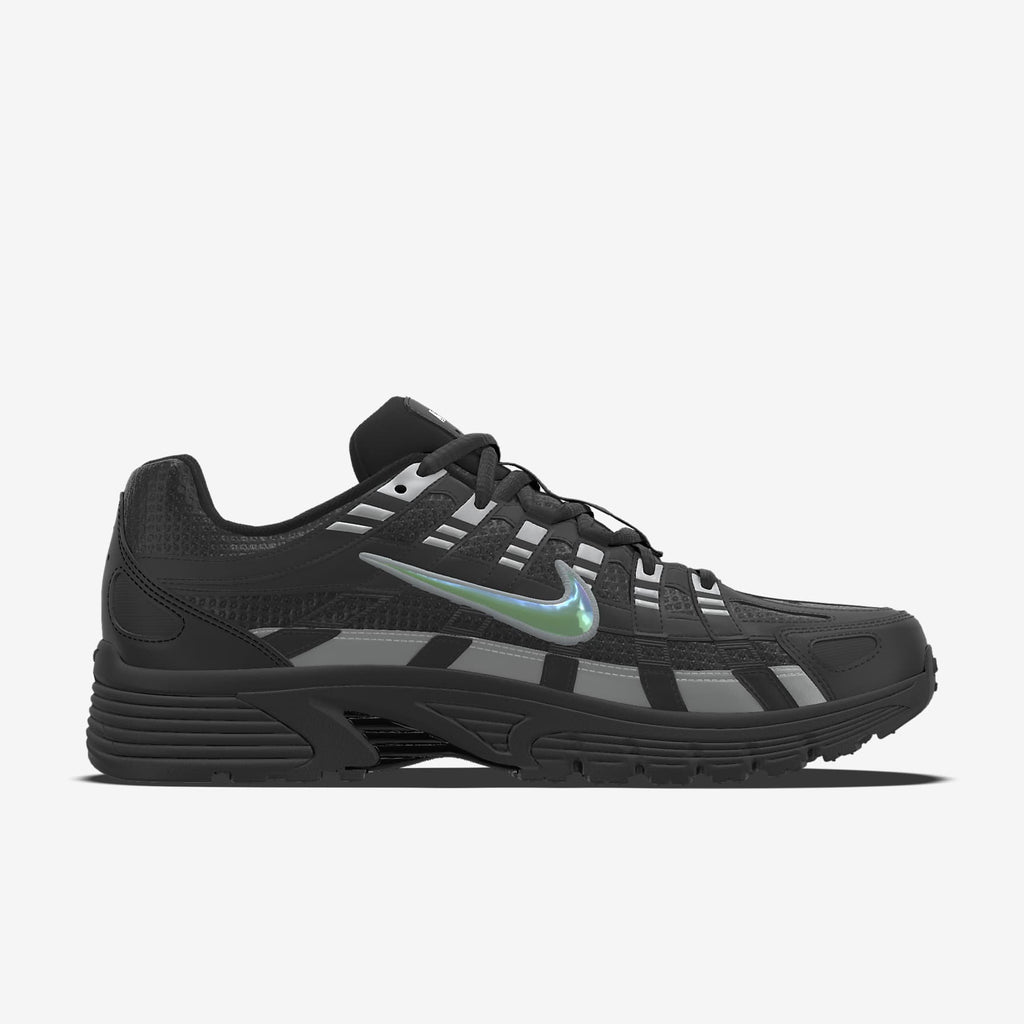 Nike P-6000 – Black / Iridescent Swoosh Mesh Athletic Sneakers
