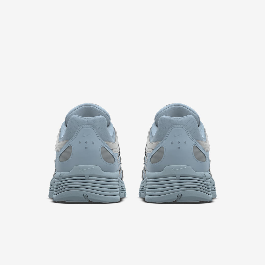 Nike P-6000 – Light Blue / Metallic Silver / Iridescent Swoosh Mesh Athletic Sneakers