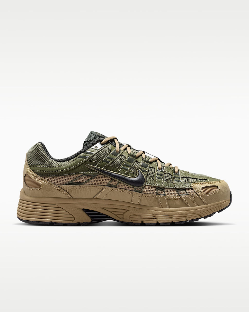 Nike P-6000 – Olive / Khaki Mesh Athletic Sneakers