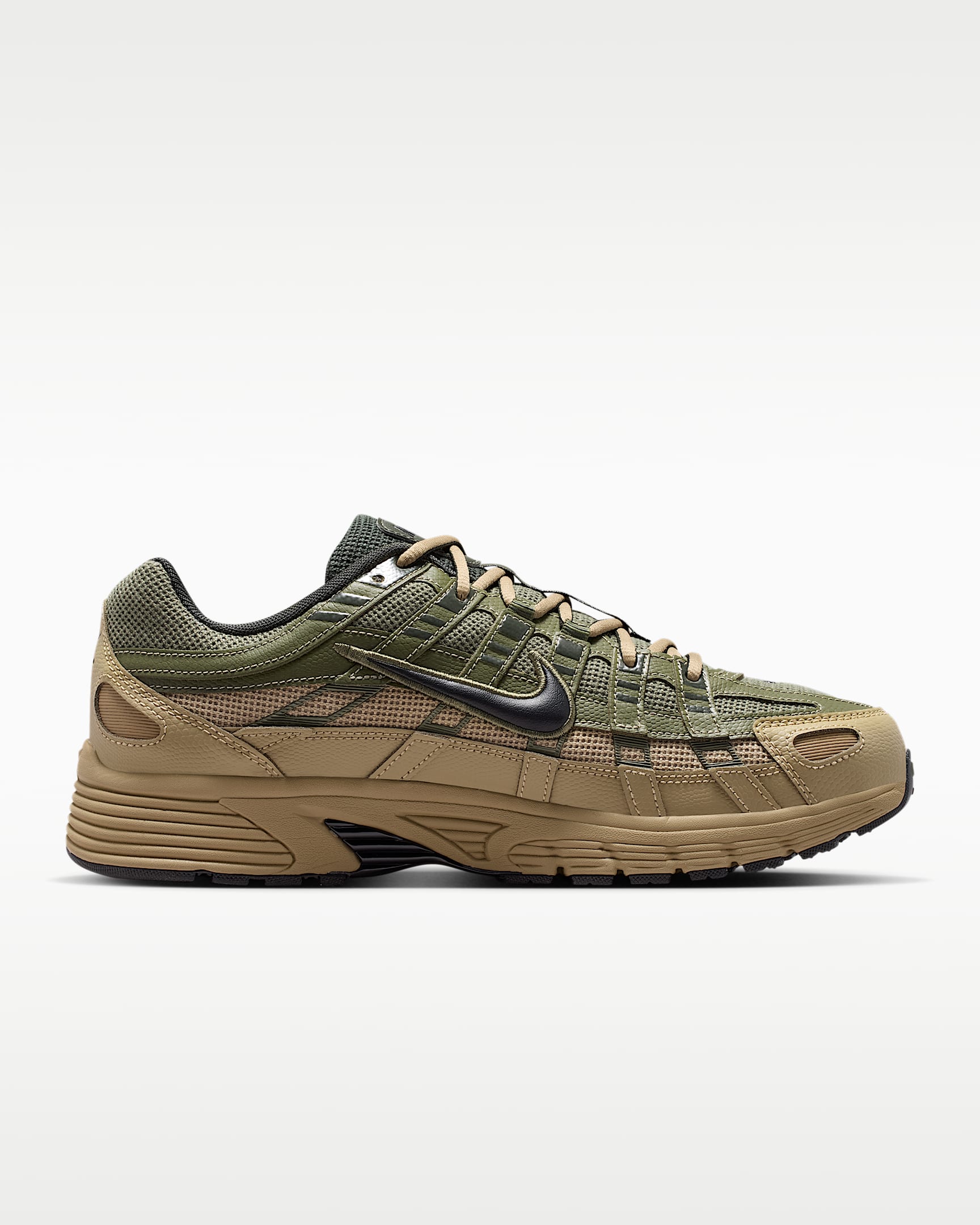 Nike P-6000 – Olive / Khaki Mesh Athletic Sneakers