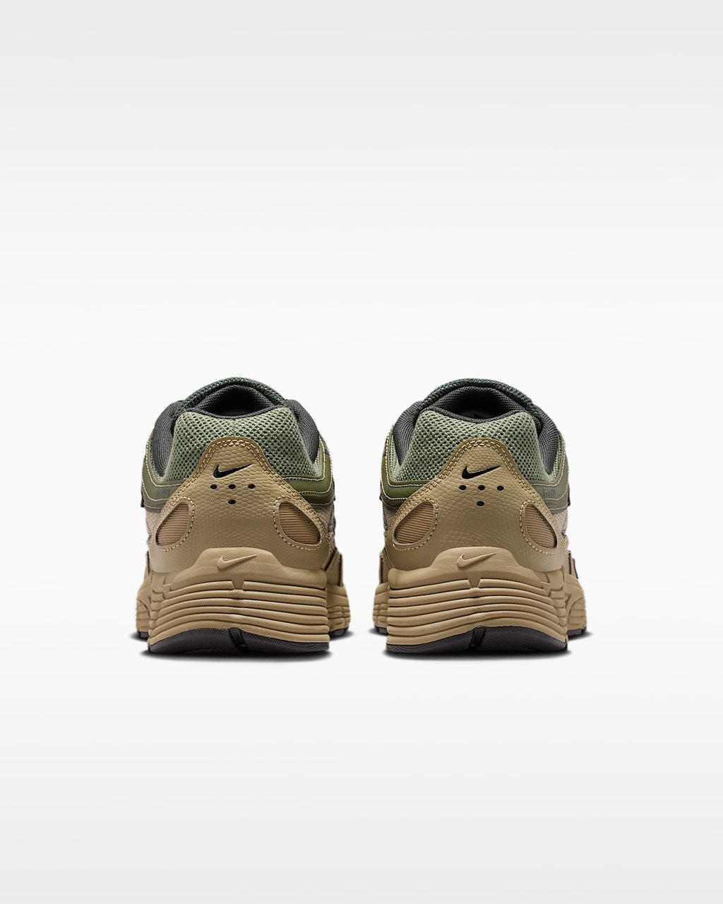 Nike P-6000 – Olive Green / Tan Mesh Athletic Sneakers