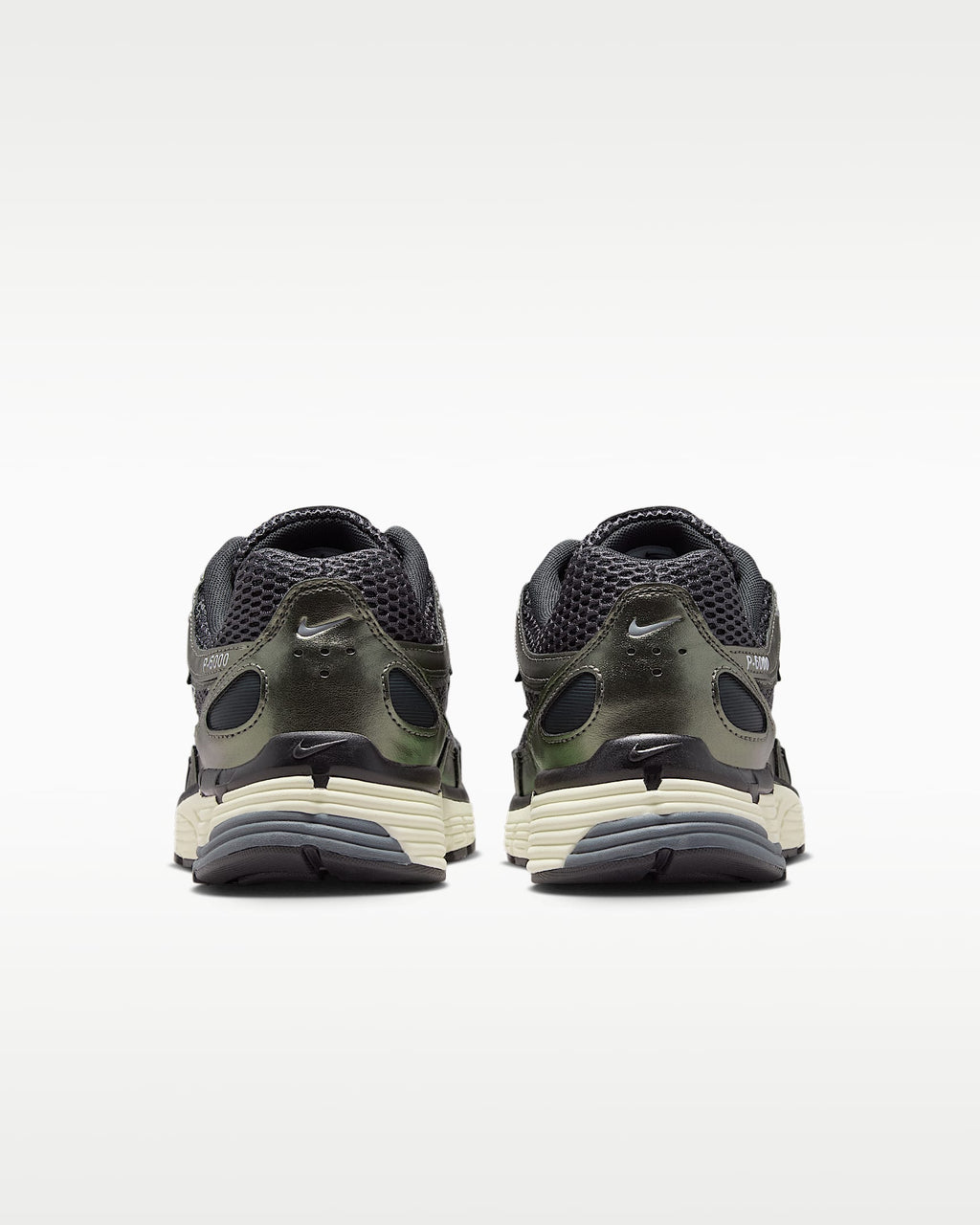 Nike P-6000 – Metallic Olive / Black Mesh Athletic Sneakers