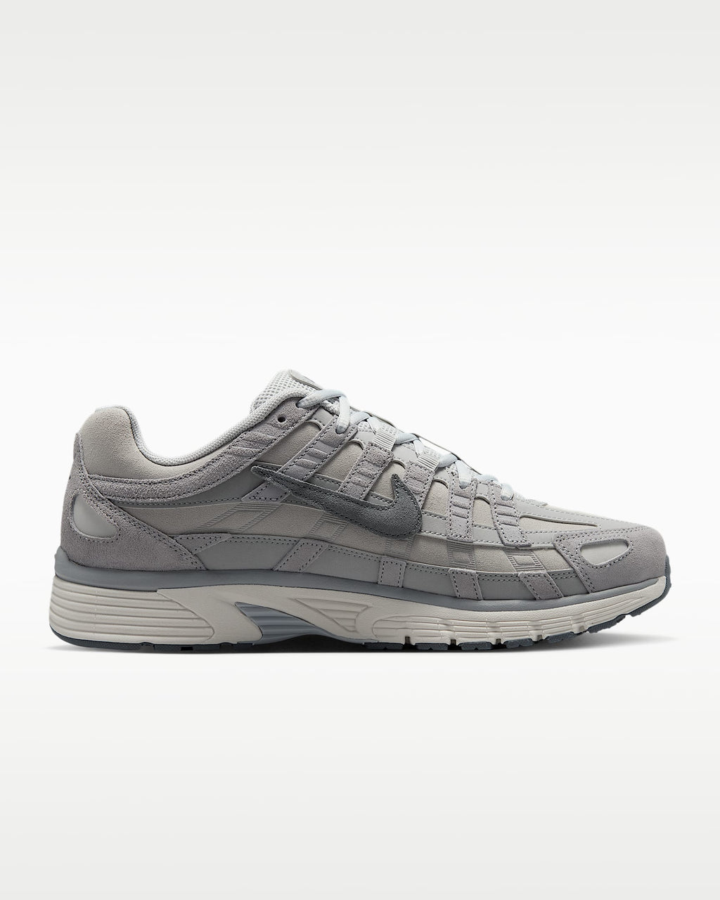 Nike P-6000 – Grey / White / Blue Mesh Athletic Sneakers