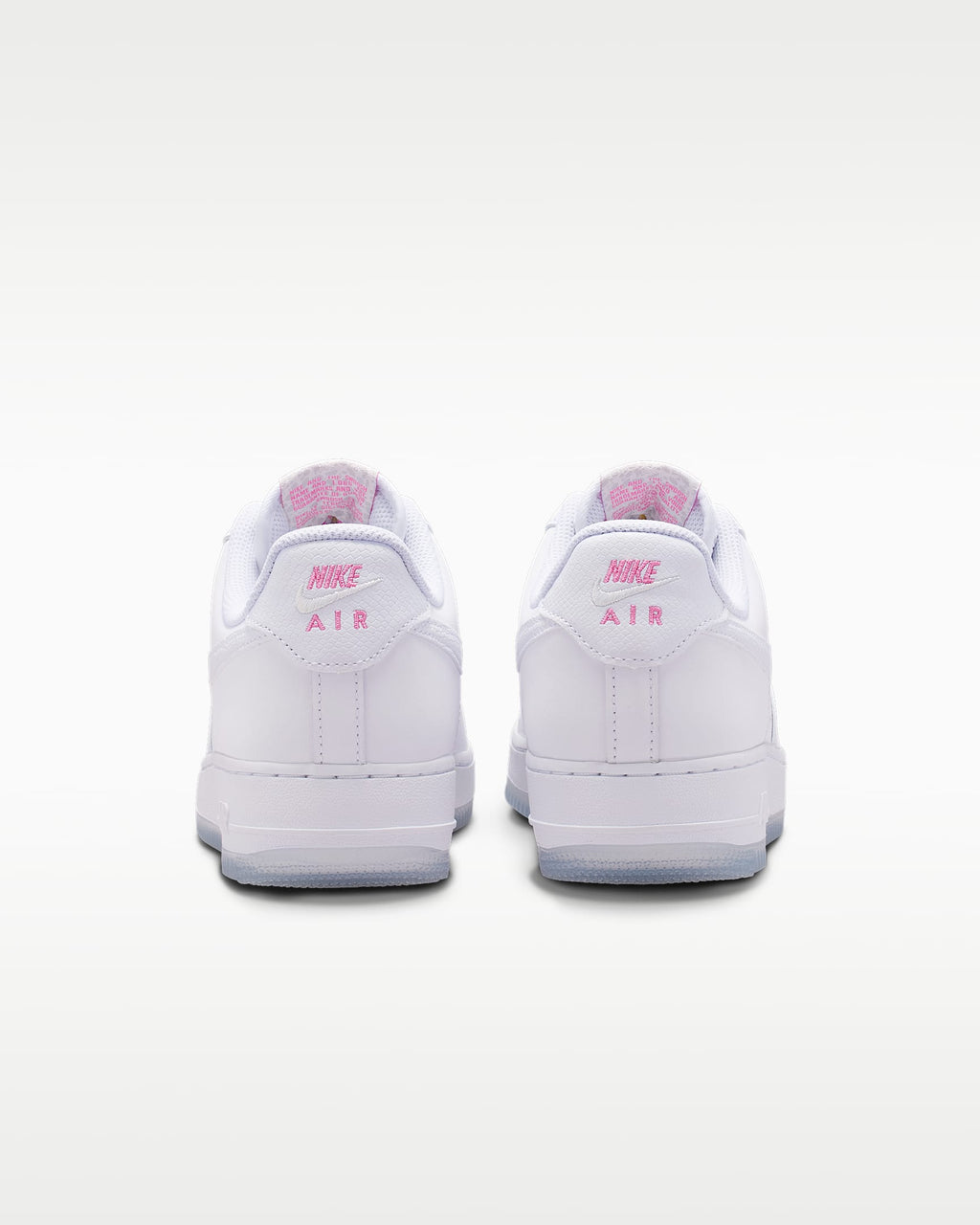 Nike Air Force 1 '07 White Mini Pink Swoosh Sneakers