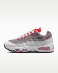 Nike Air Max 95 – White / Grey / Red Mesh Athletic Sneakers