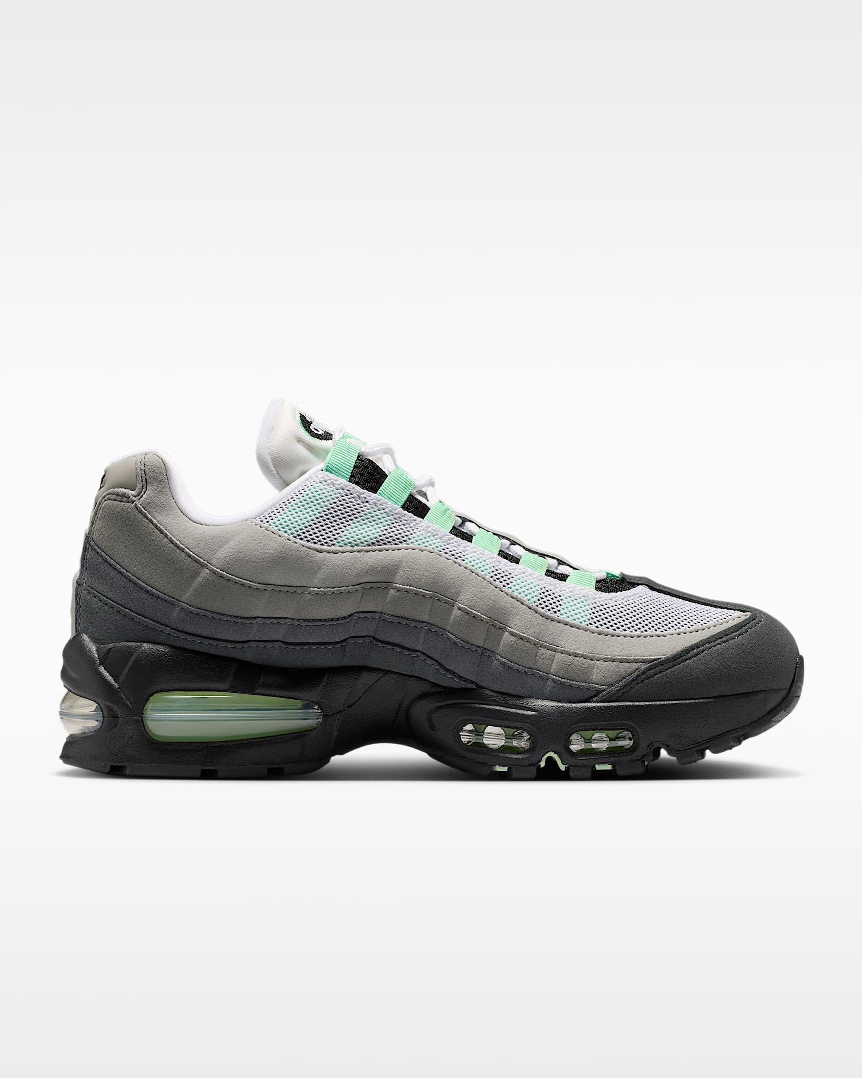 Nike Air Max 95 – Grey / Mint Green Mesh Athletic Sneakers (Women’s)