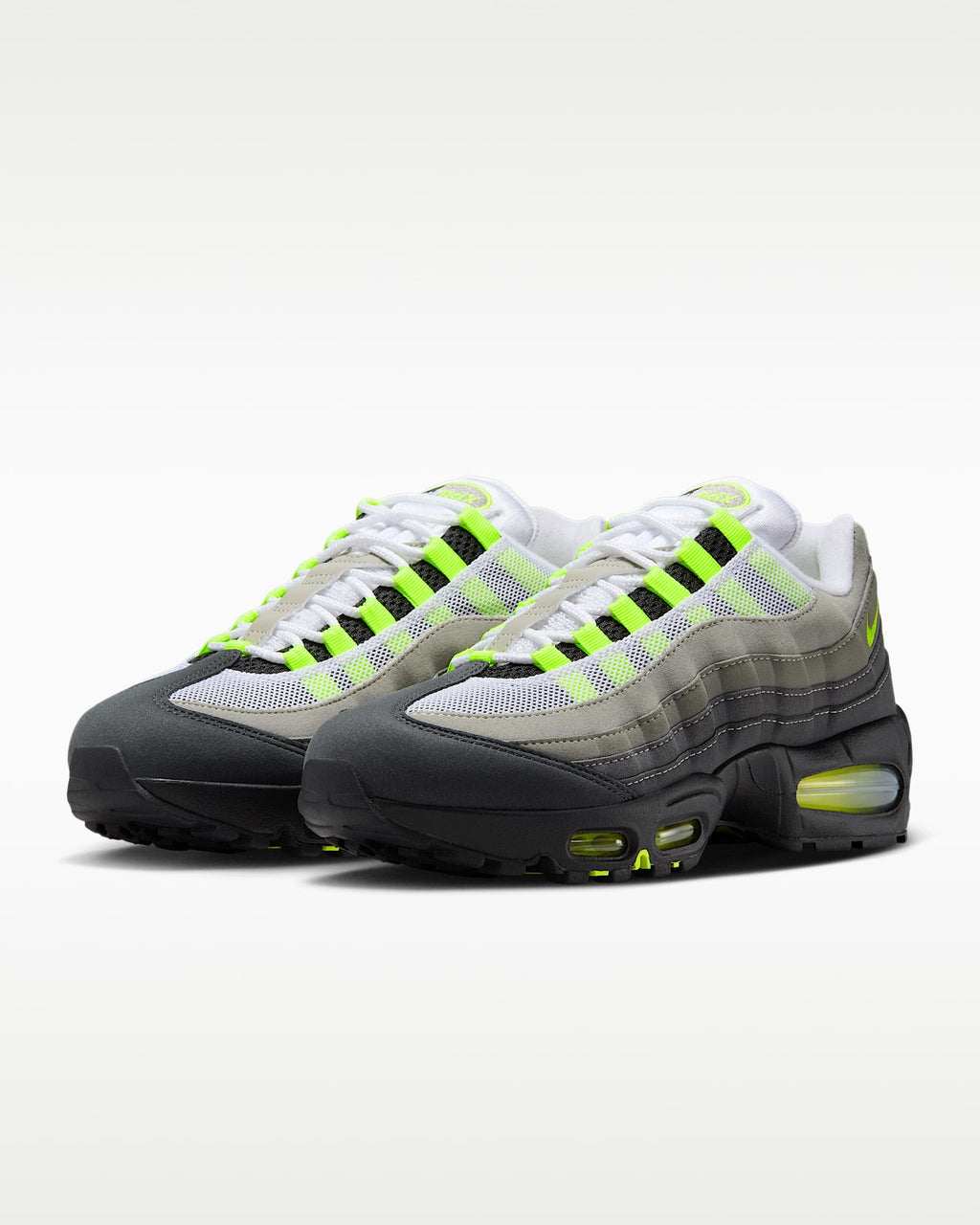 Nike Air Max 95 – Grey / Volt Mesh Athletic Sneakers (Women’s)