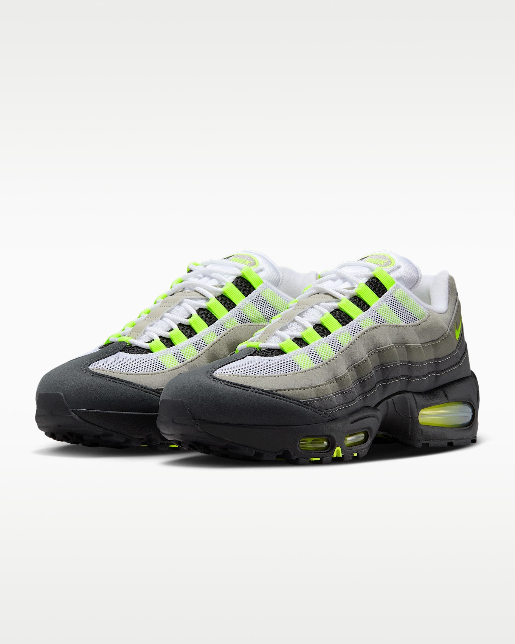 Nike Air Max 95 – Grey / Volt Mesh Athletic Sneakers (Women’s)