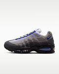Nike Air Max 95 – Grey / Royal Blue Mesh Athletic Sneakers