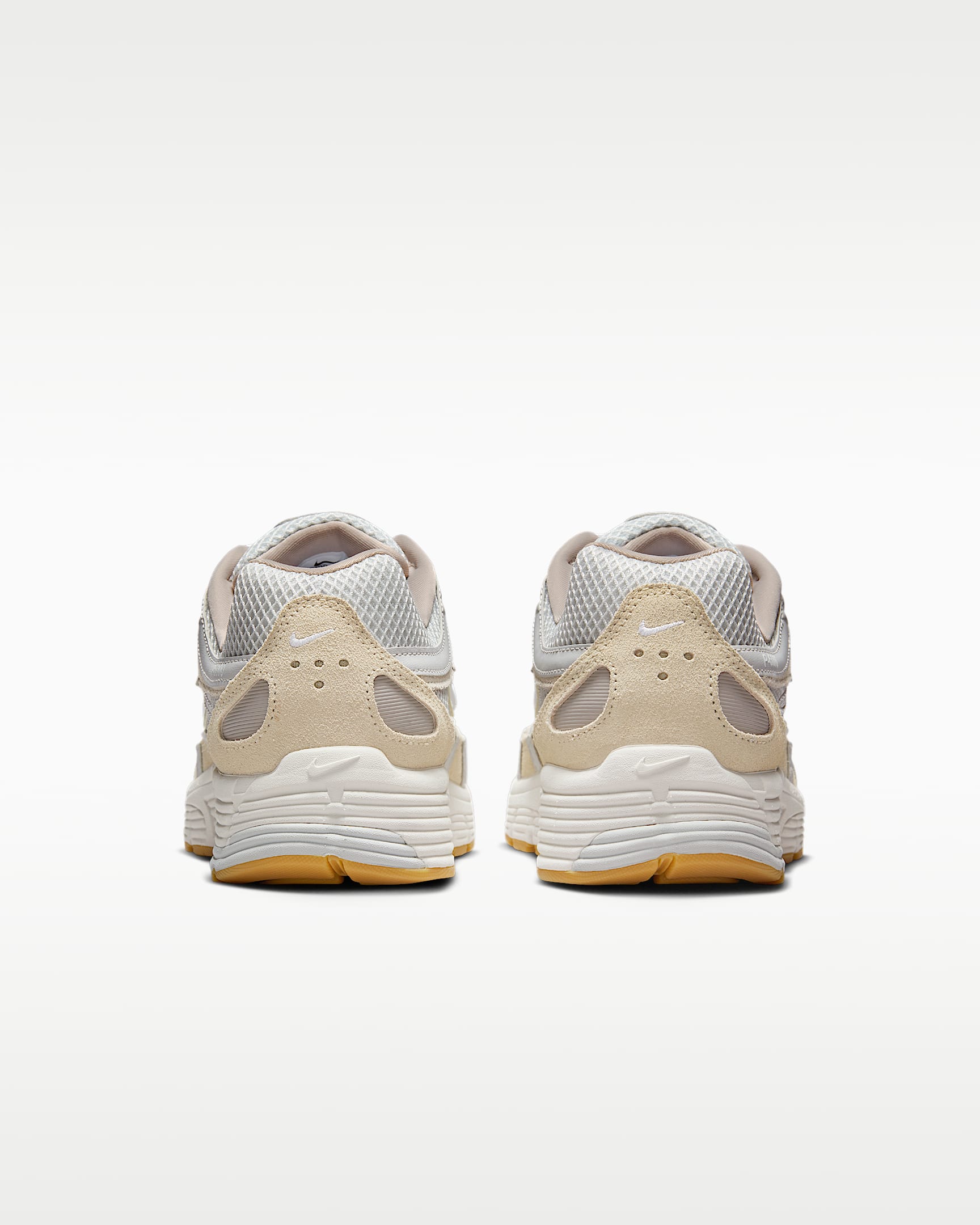 Nike P-6000 – Beige / Cream / Gum Suede Mesh Athletic Sneakers