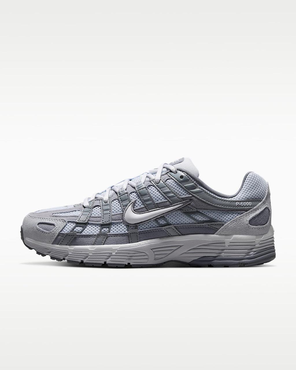 Nike P-6000 – Light Grey / White Mesh Athletic Sneakers
